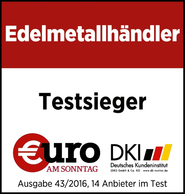 Zum vierten Mal „Bester Edelmetallhändler“! – Degussa ist Testsieger 2016