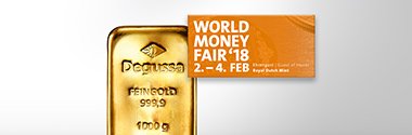 World Money Fair 2018: Degussa präsentiert Edelmetallschätze