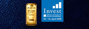 Degussa auf der Invest 2018 in Stuttgart – besuchen Sie uns vom 13.04.-14.04. in Halle 4, B72