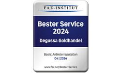 FAZ Siegel: Bester Service - Degussa