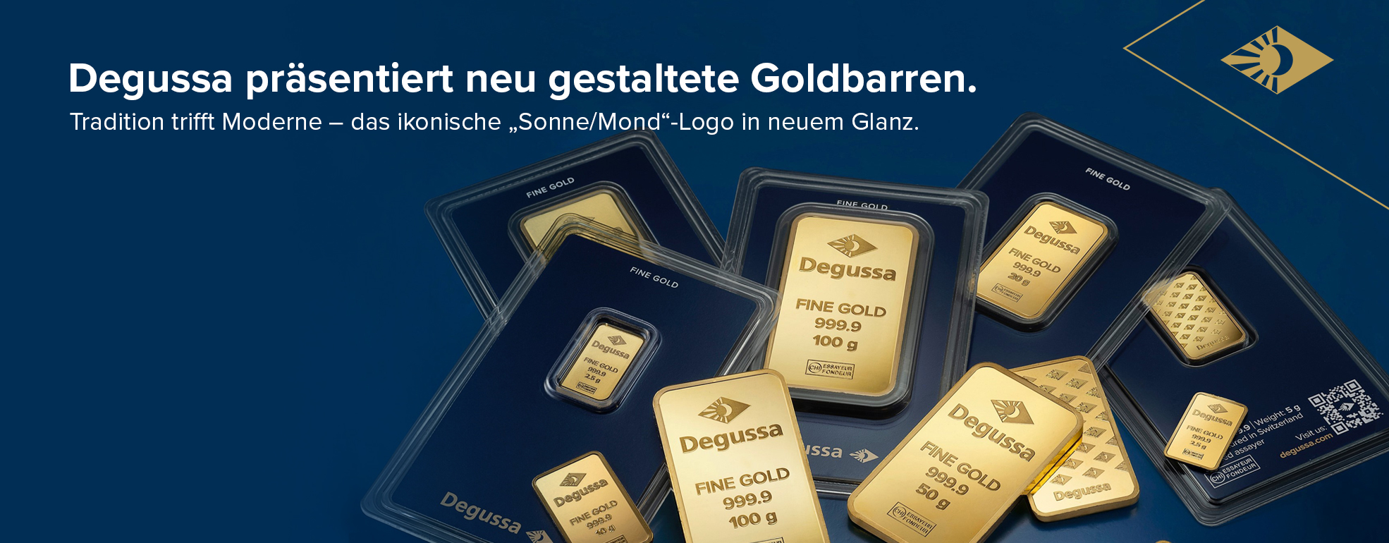 Degussa präsentiert neu gestaltete Goldbarren